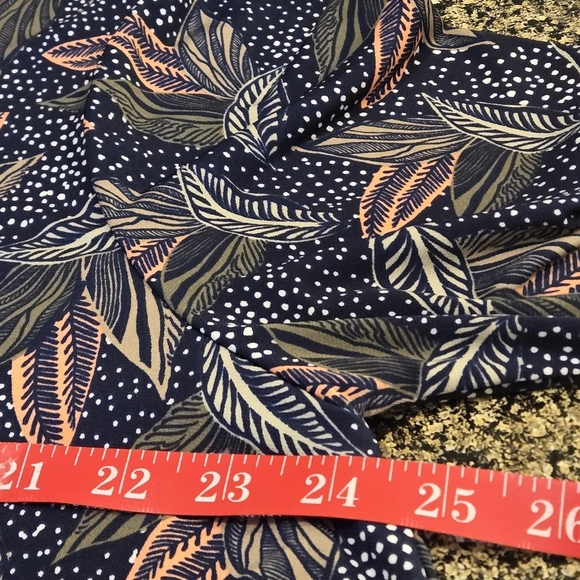 Curvy Boutique Tunic / Dress Leaf Print 3/4 Sleeves Women size 3XL - Picture 7 of 9